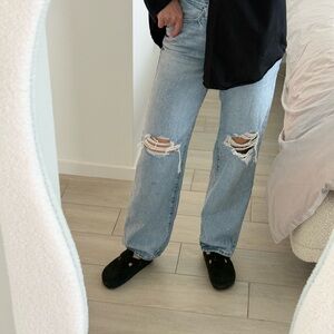 Classic Blue Ripped Women's Jeans